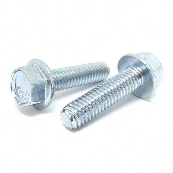 Boltsandnuts.Com Grade 5, #10-32 Flange Bolt, Zinc Plated 3/8 in L, 5000 PK 10F37BFL5Z-5000 - main